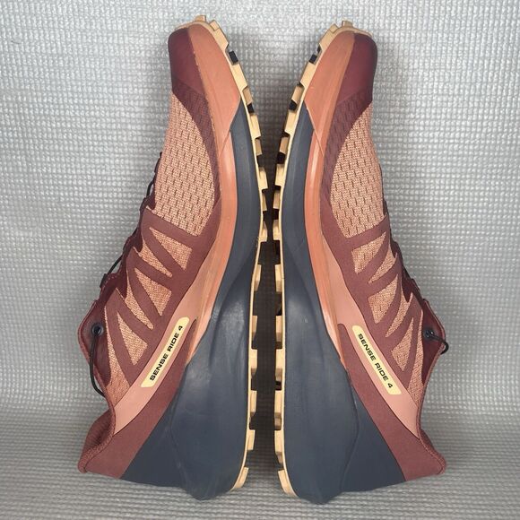Salomon Sense Ride 4 Women's Size 9 Trail Running Shoes Salmon Ortholite Footbed - Picture 6 of 11
